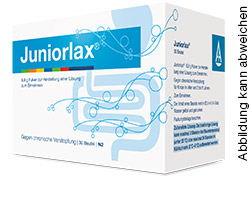 Juniorlax. Macrogol plus Elektrolyte gegen chronische Verstopfung bei Kindern