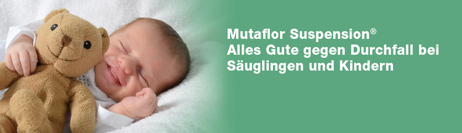 Mutaflor Suspension. Gegen Durchfall bei Säuglingen und Kleinkindern.