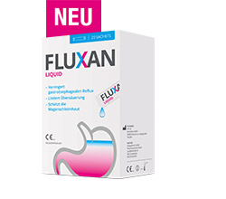 Fluxan Liquid. bei Sodbrennen, Völlegefühl und saurem Aufstoßen.