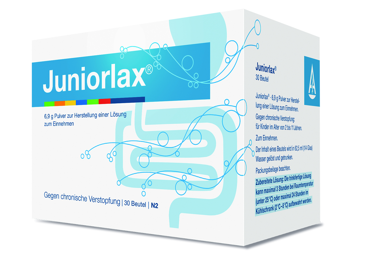 30er Packung Juniorlax, macrogolhaltiges Laxans speziell für Kinder